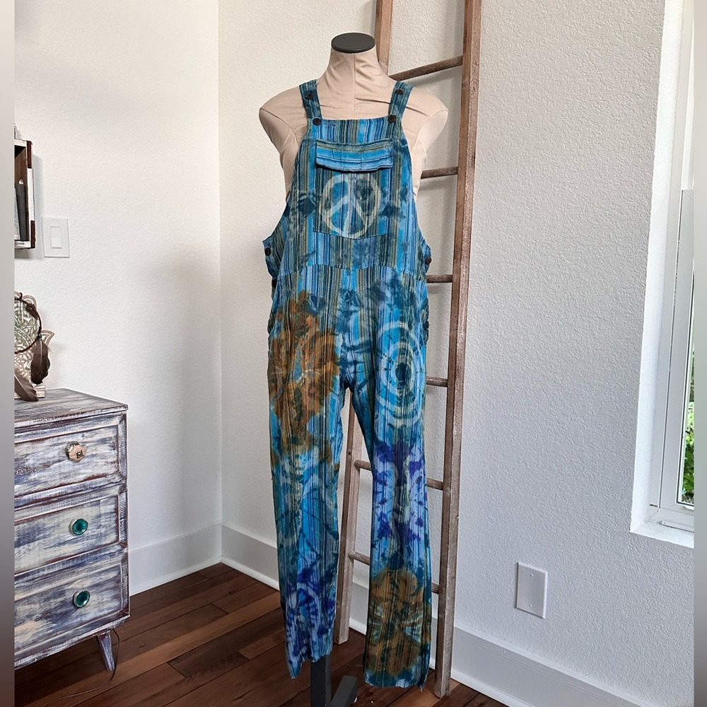Rising International Blue and Purple Artistic Jumpsuit